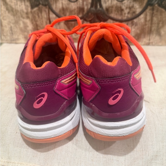 Asics Women's Gel Resolution 8.5 Berry/Coral/Plum Tennis Shoes - Picture 8 of 9